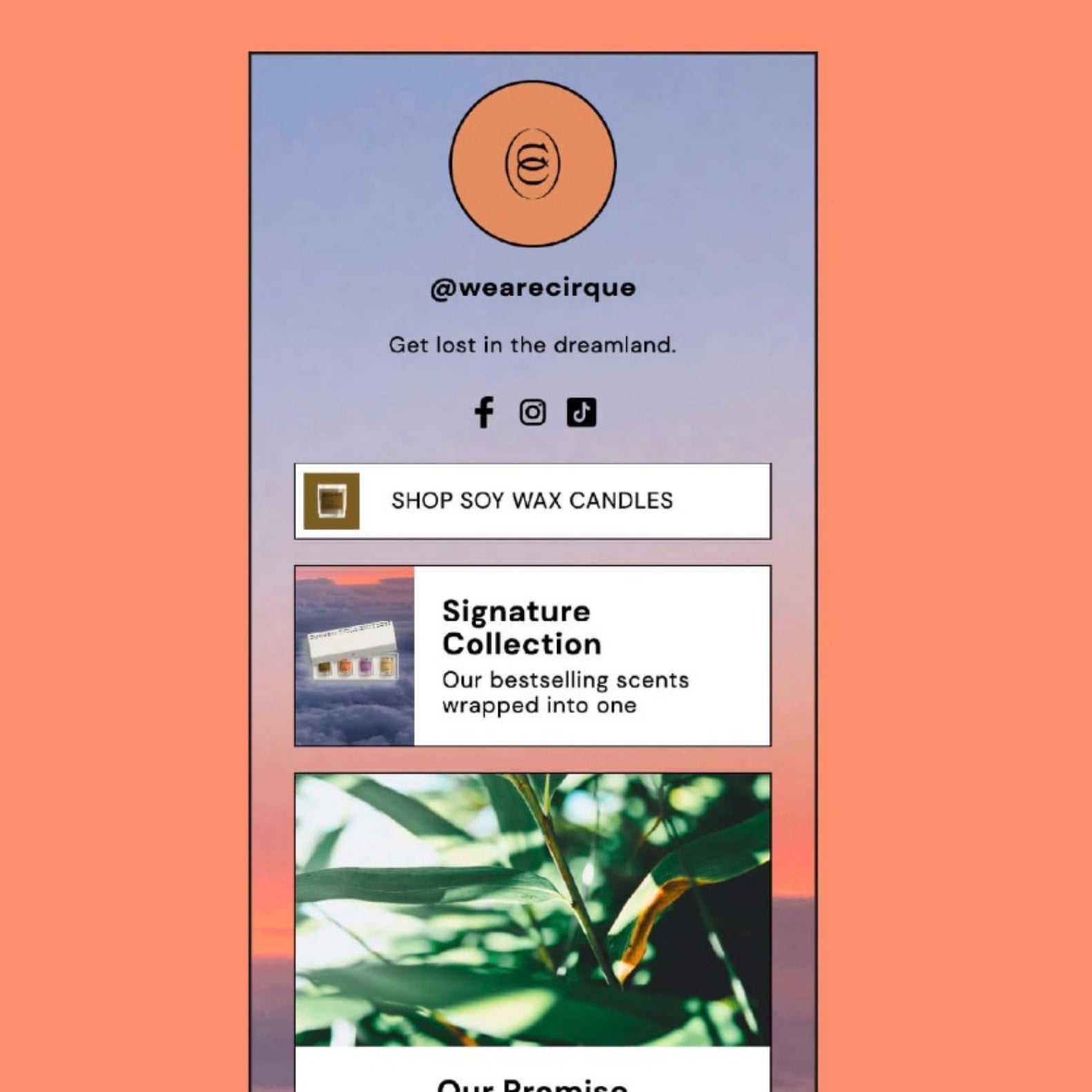 How to create a links page for Shopify