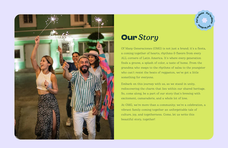 Pre-built Shopify Section Design - Of Many Generaciones - By Leche Studio