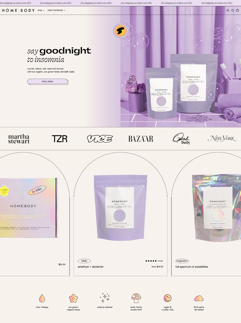Shopify Website design Screenshot