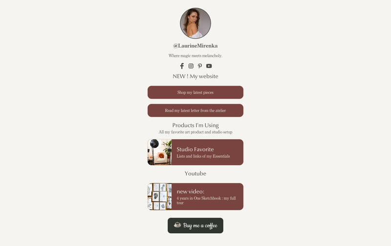 Pre-built Shopify Theme Section Design - Laurine Mirenka
