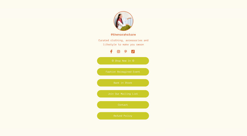 Pre-built Shopify Section Design - The Norah Store