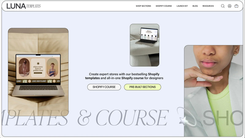 Pre-built Shopify Section Design - Luna Templates