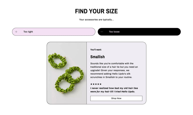 Pre-built Shopify Section Design - Hello Updo