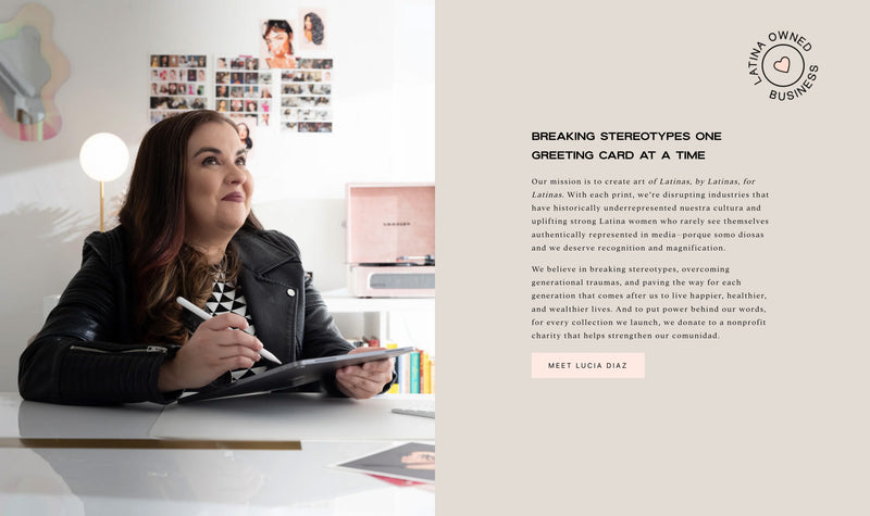 Pre-built Shopify Section Design - Lucia Diaz