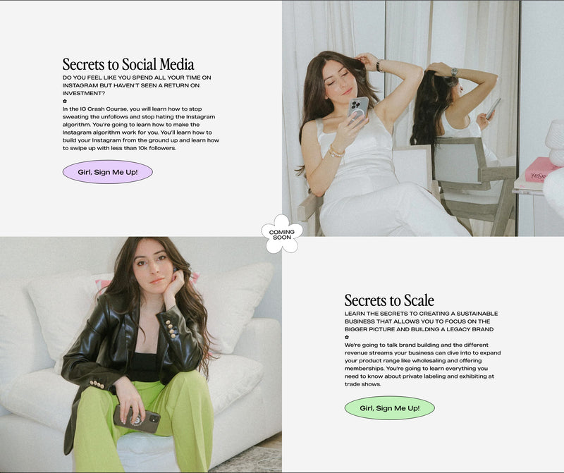 Pre-built Shopify Section Design - Self Made Babe