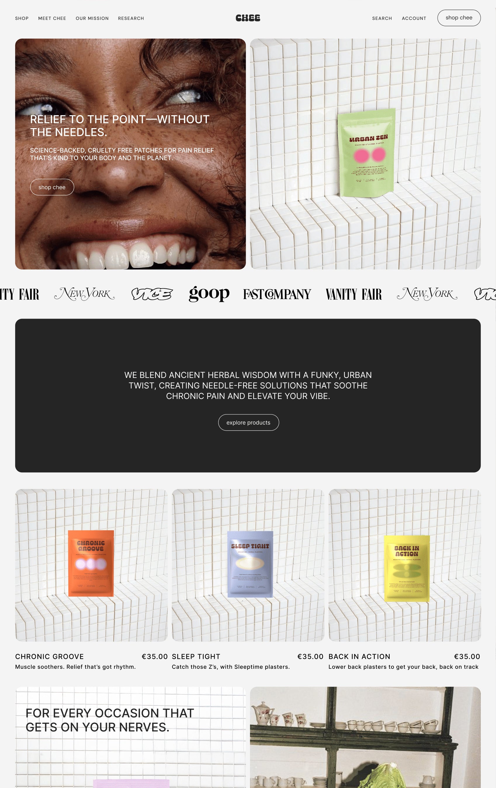Shopify web design for wellness brand