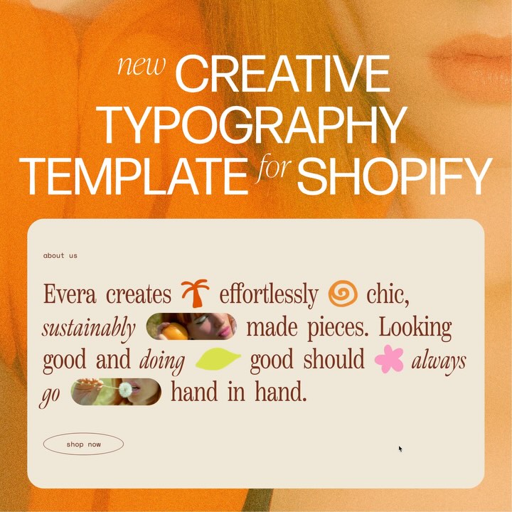 New Creative Typography Template for Shopify