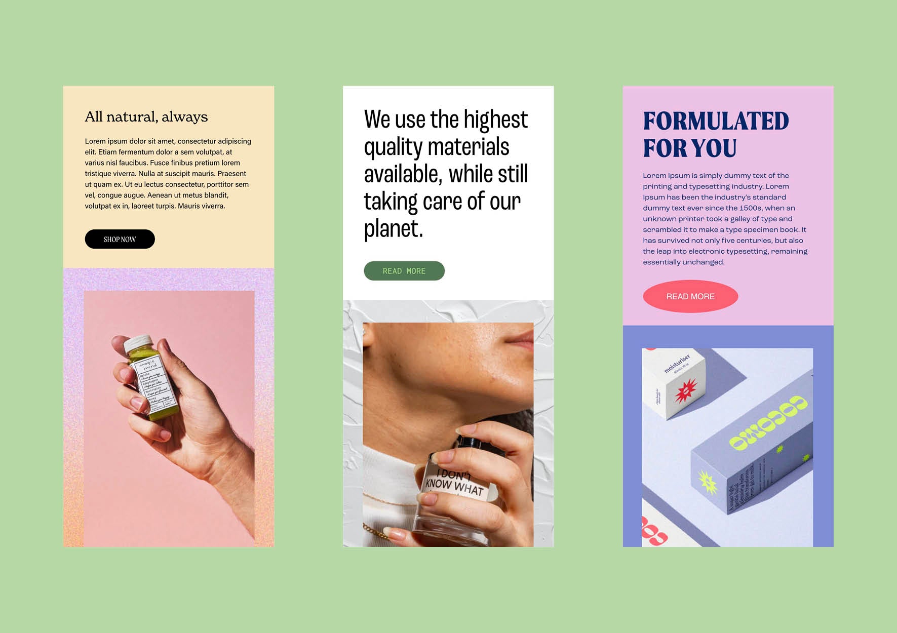 Pre-built Shopify Section Template: Image Video Text Collage - Luna Templates