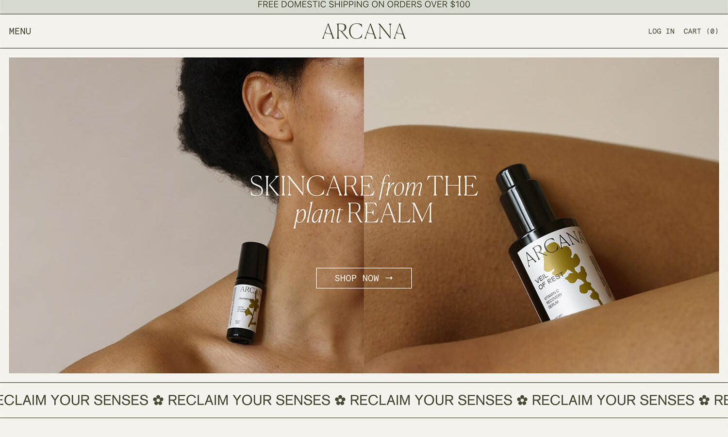 Shopify Website Design Inspiration - Arcana