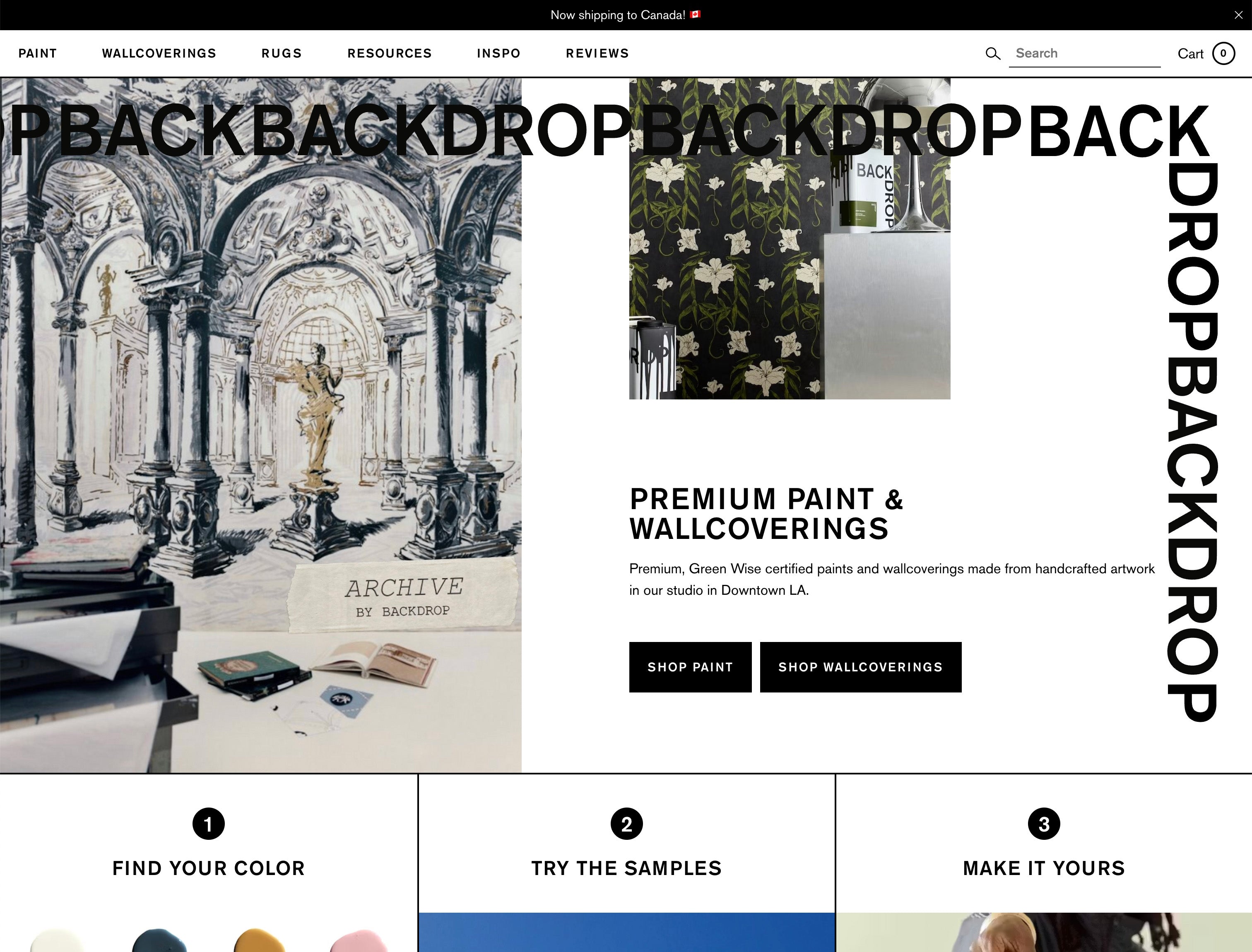 Shopify Website Design Inspiration - Backdrop