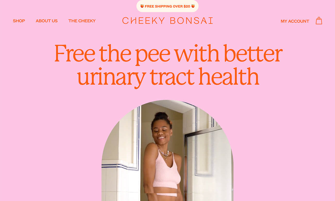 Shopify Website Design Inspiration - Cheeky Bonsai