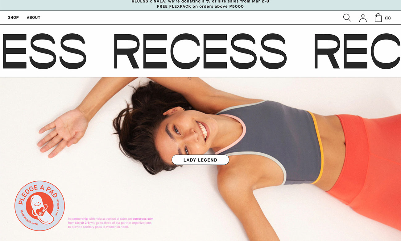 Shopify Website Design Inspiration - Recess