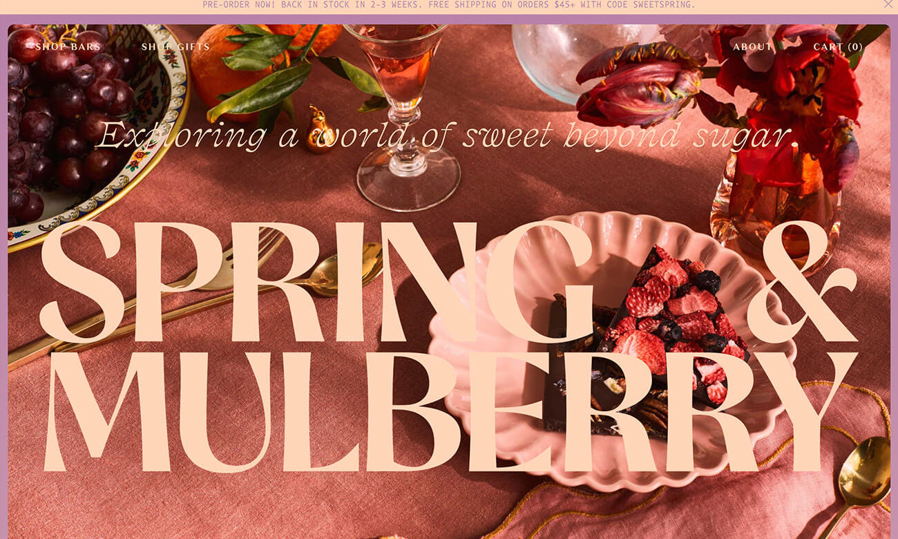 Shopify Website Design Inspiration - Spring & Mulberry