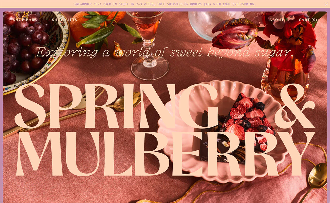 Shopify Website Design Inspiration - Spring & Mulberry