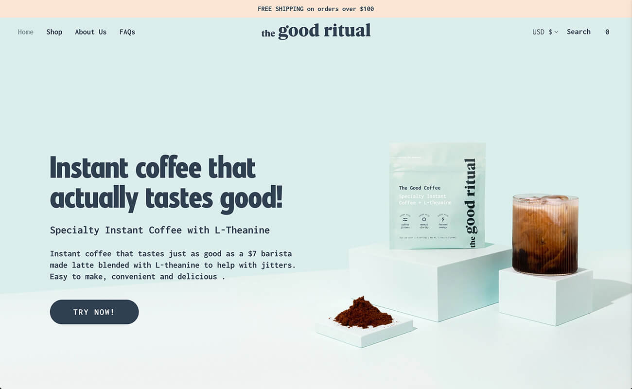 Shopify Website Design Inspiration - The Good Ritual – Luna Templates