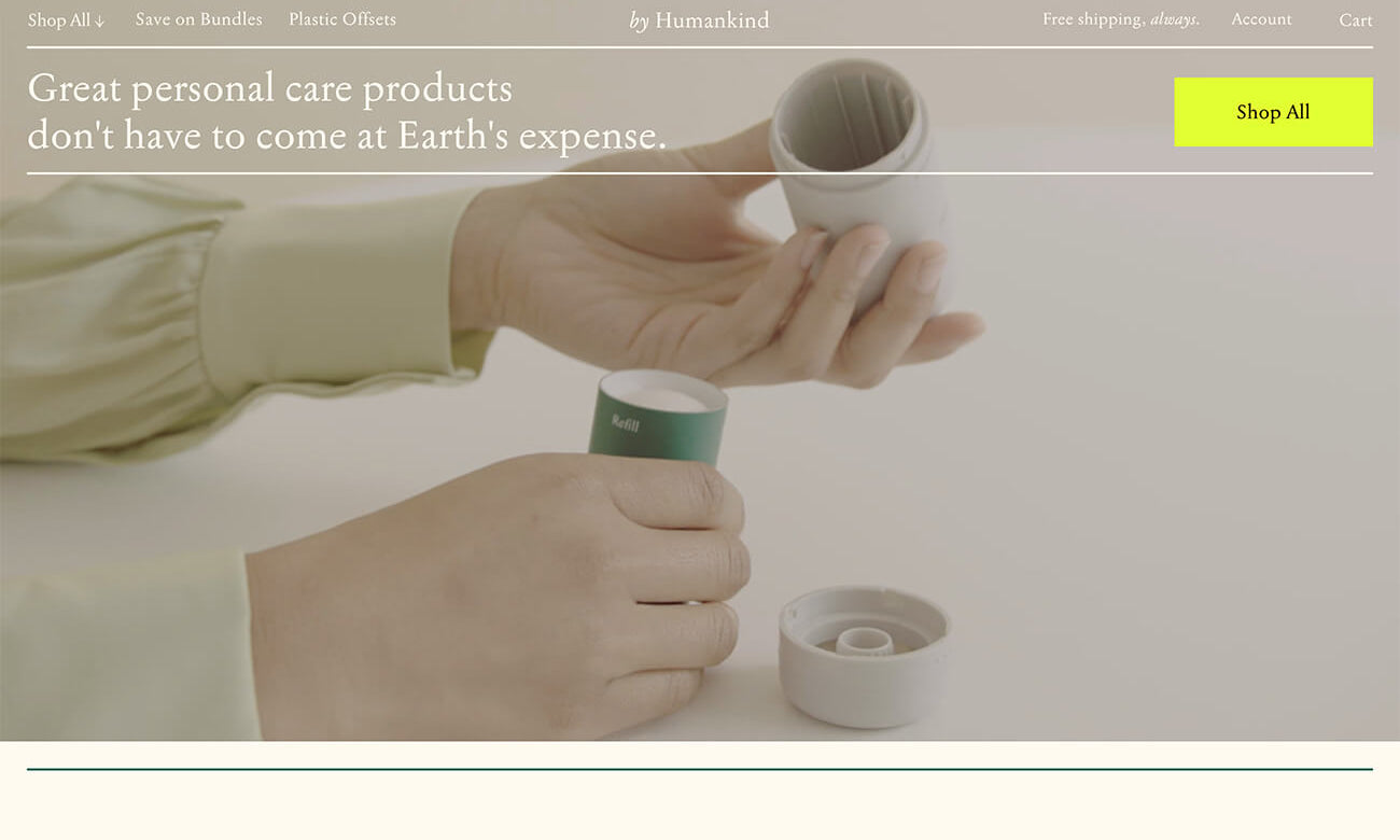 Shopify Website Design Inspiration - by Humankind