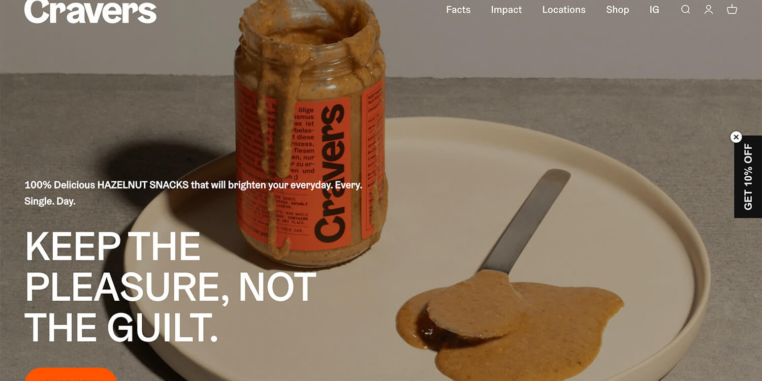 Shopify Website Design Inspiration - Cravers