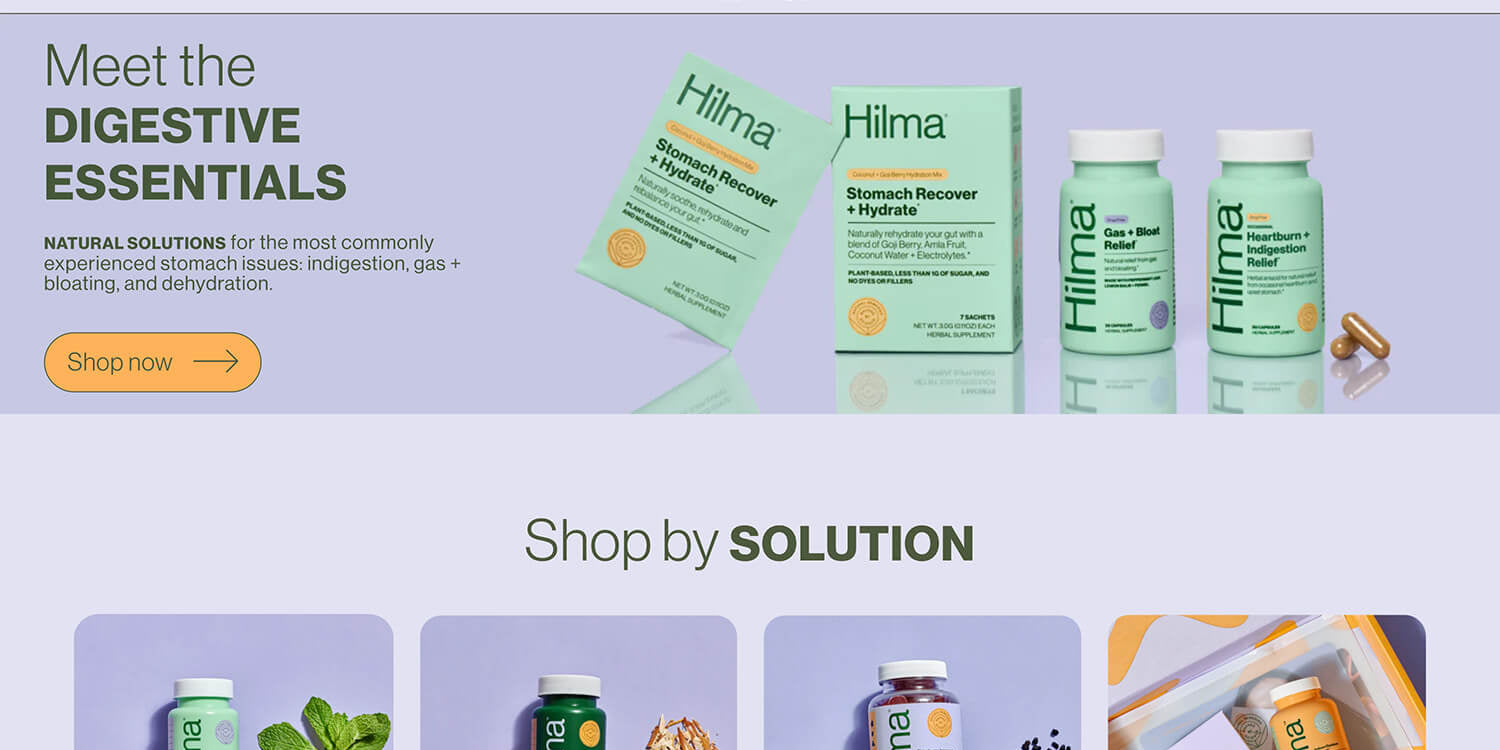 Shopify Website Design Inspiration - Hilma
