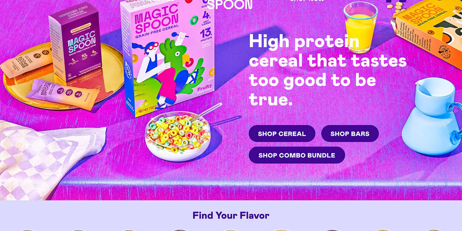 Shopify Website Design Inspiration - Magic Spoon