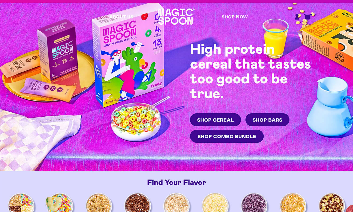 Shopify Website Design Inspiration - Magic Spoon
