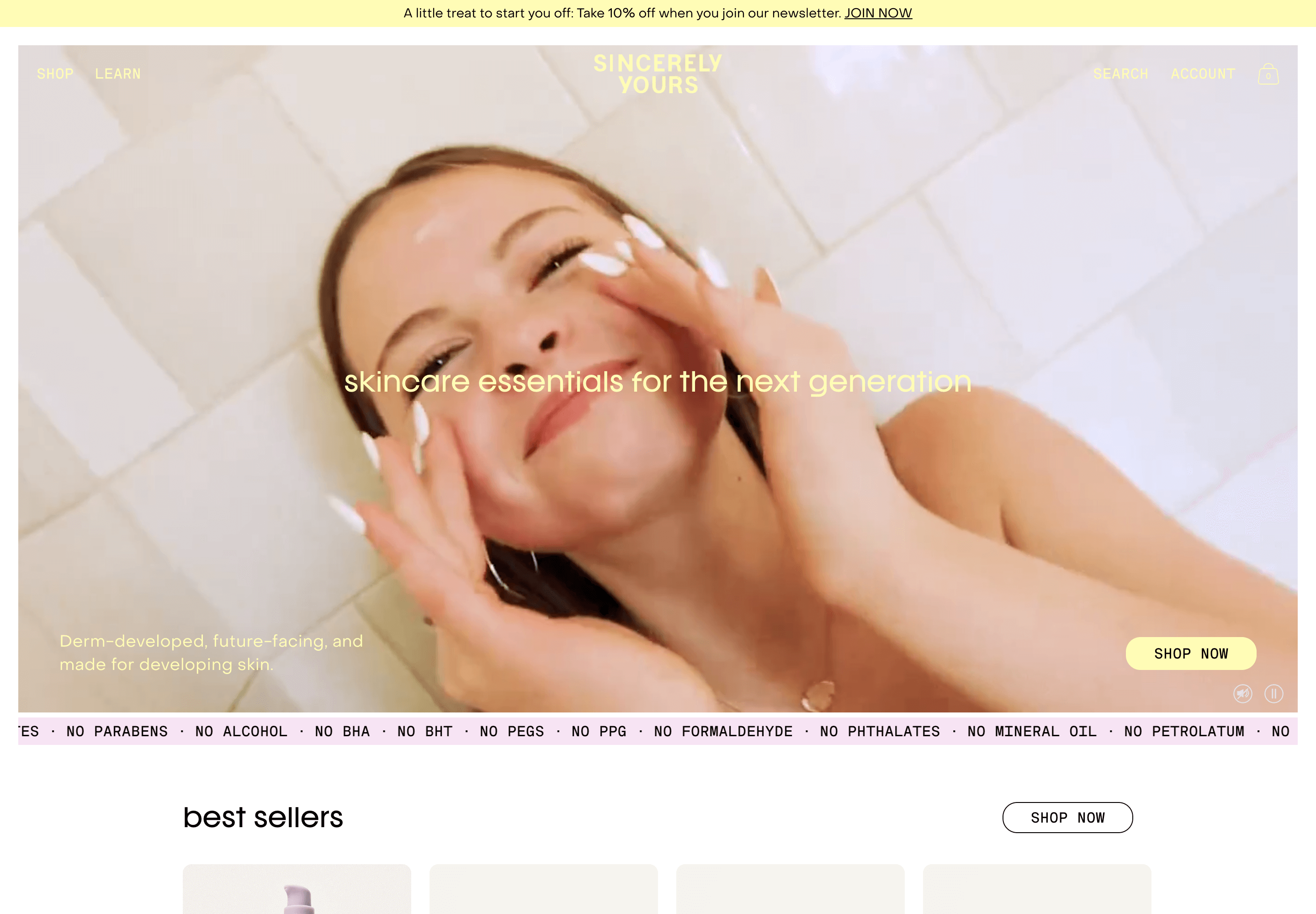 Shopify Website Design Inspiration - Sincerely Yours