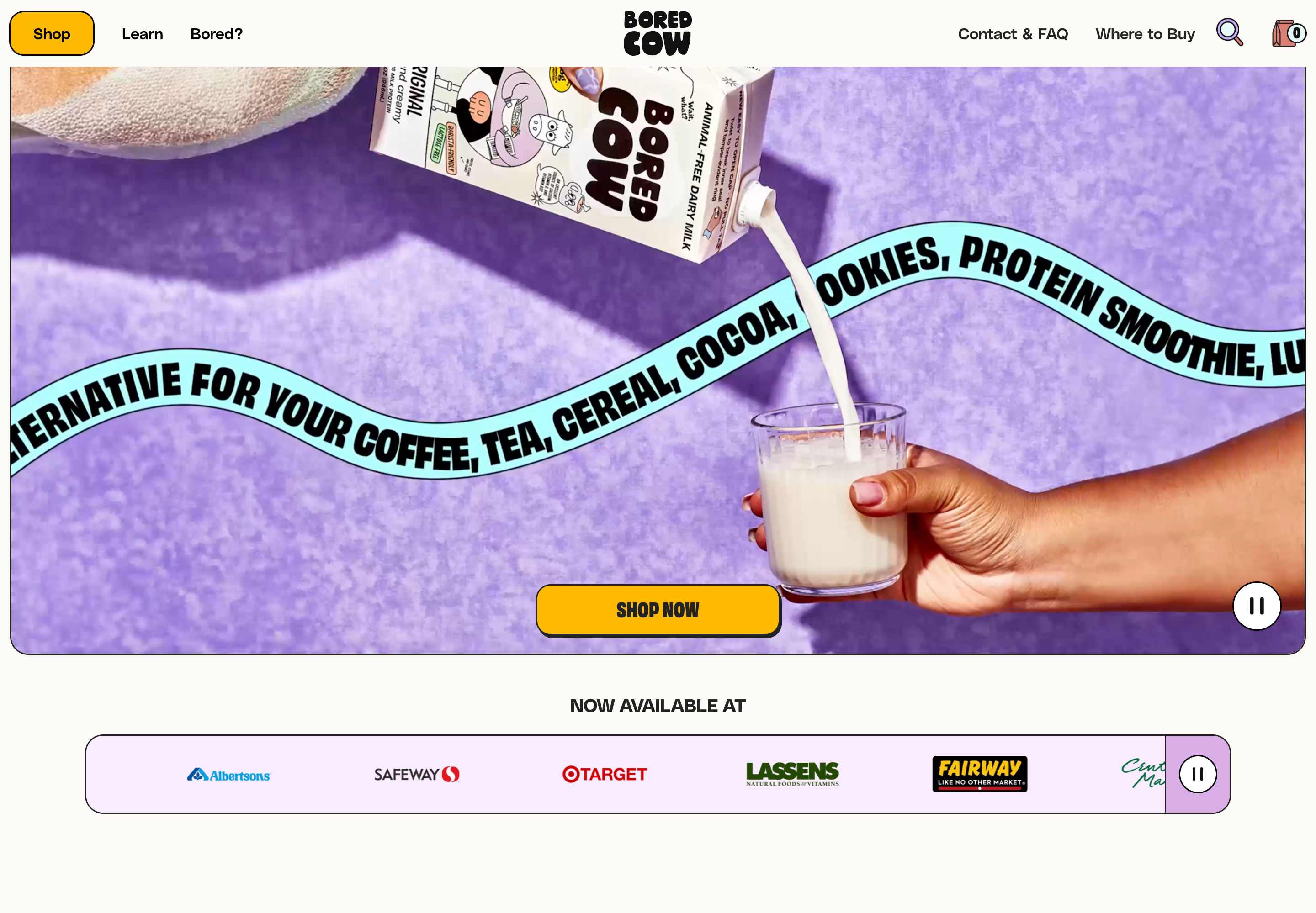 Shopify Website Design Inspiration - Bored Cow