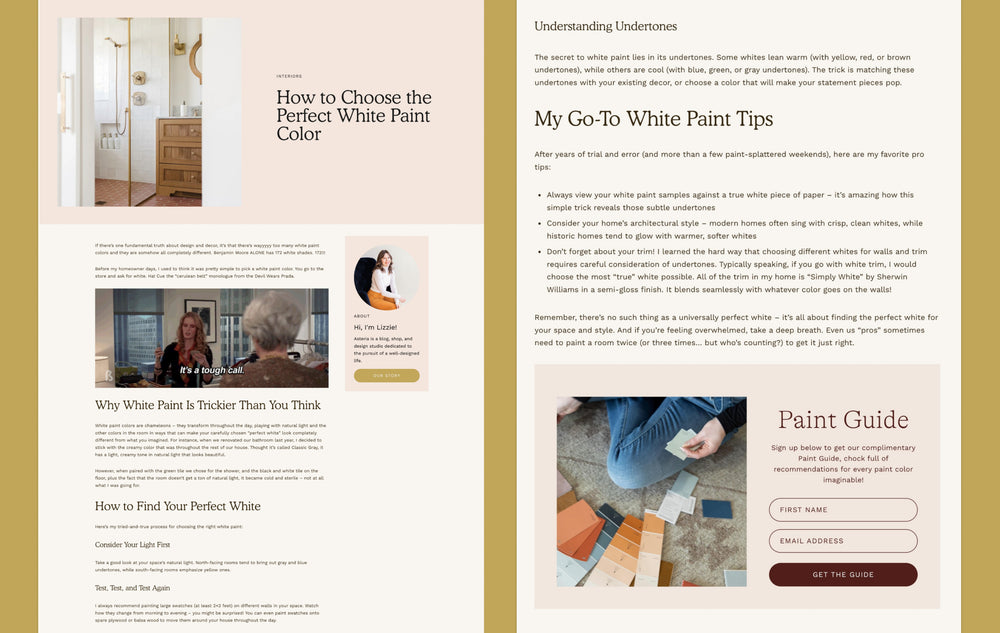 Shoppable Blog Posts on Shopify Example
