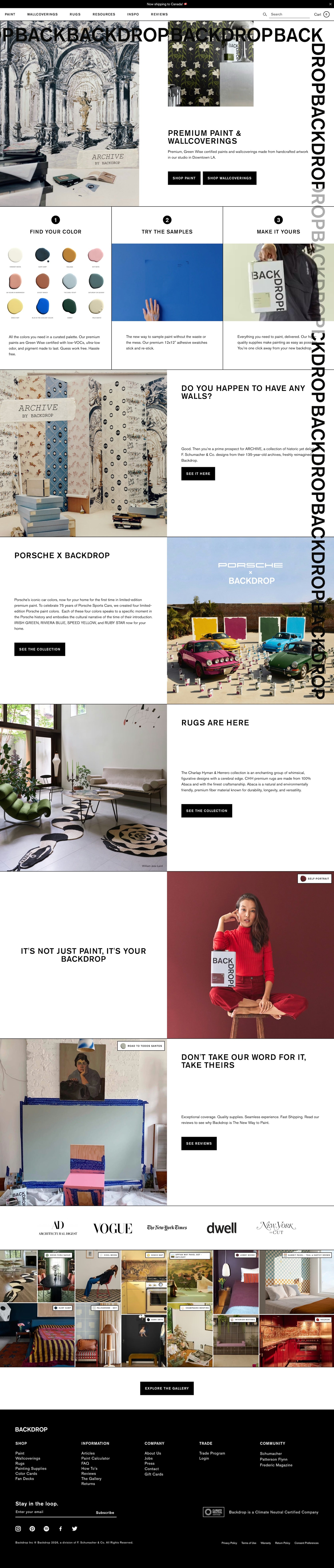 Shopify Website Design Inspiration - Backdrop