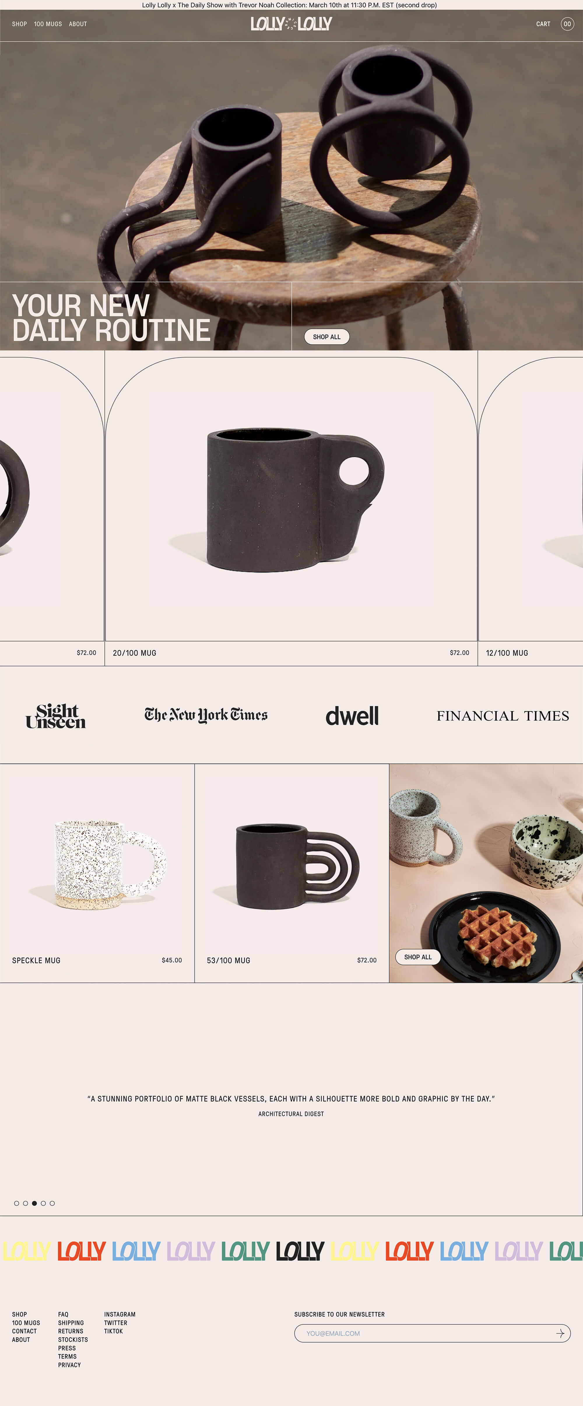 Shopify Website Design Inspiration - Lolly Lolly Ceramics