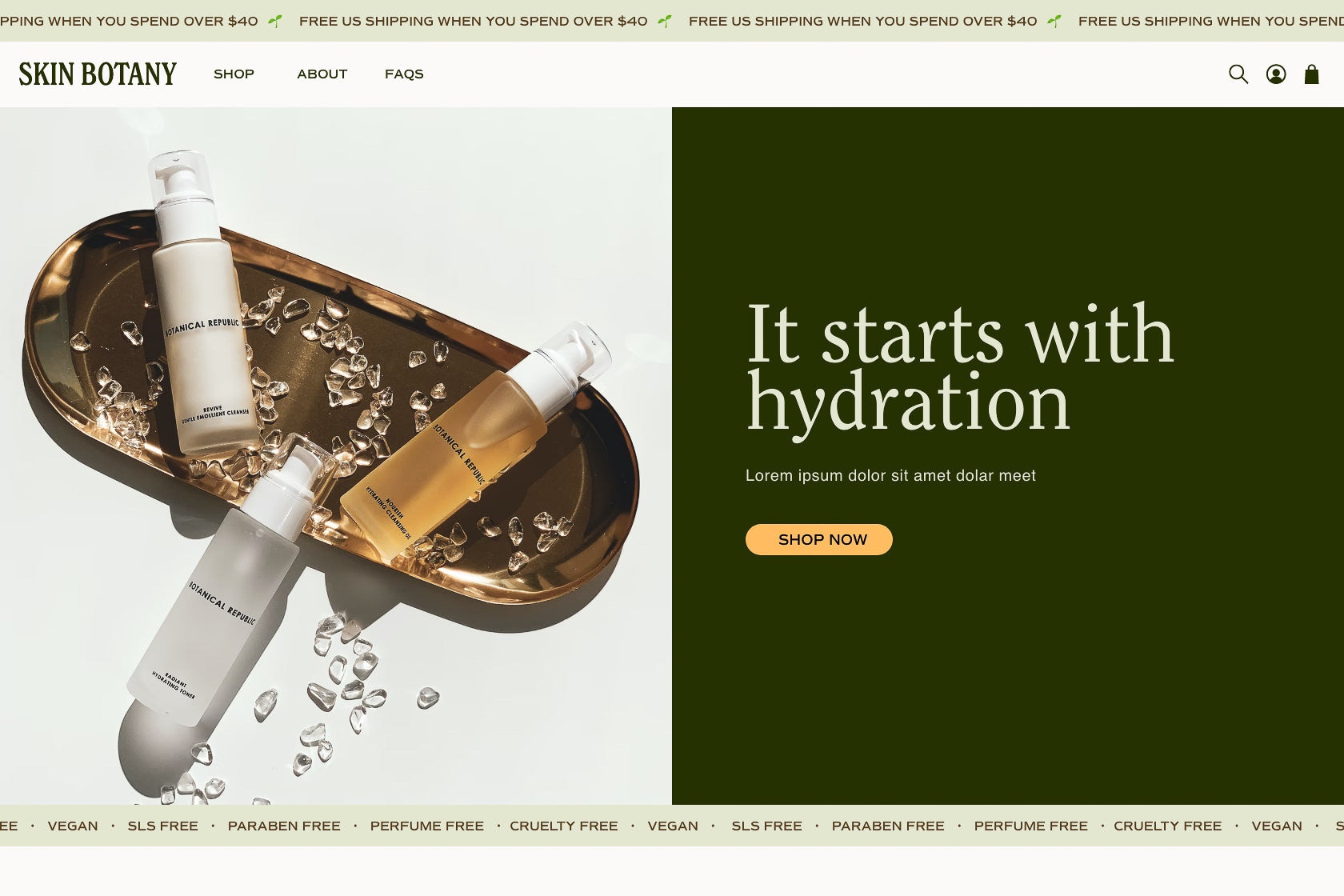 Image Text Split Shopify Section website design example