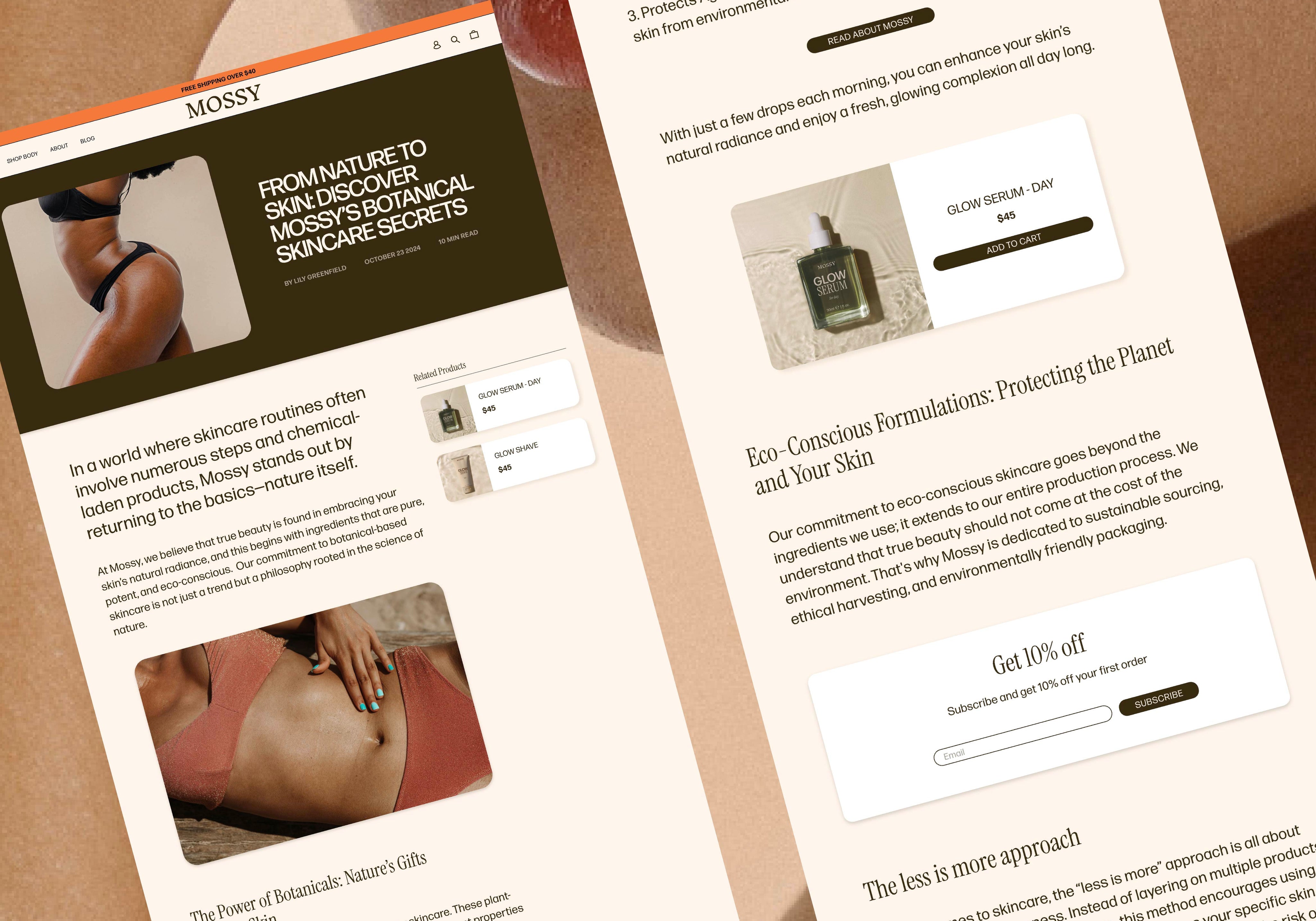 Shoppable Blog Posts on Shopify Website Example