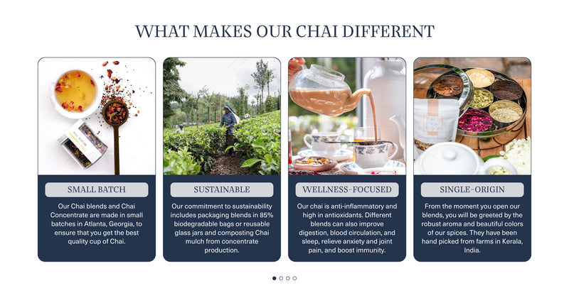 Pre-built Shopify Section Design - The Chai Box