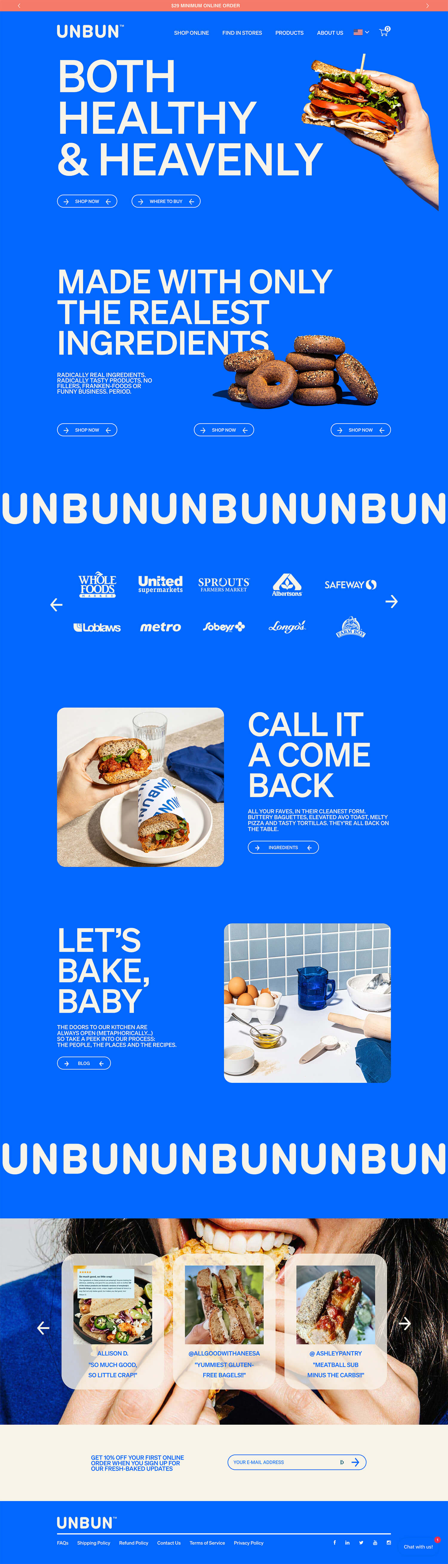 Shopify Website Design Inspiration - Unbun