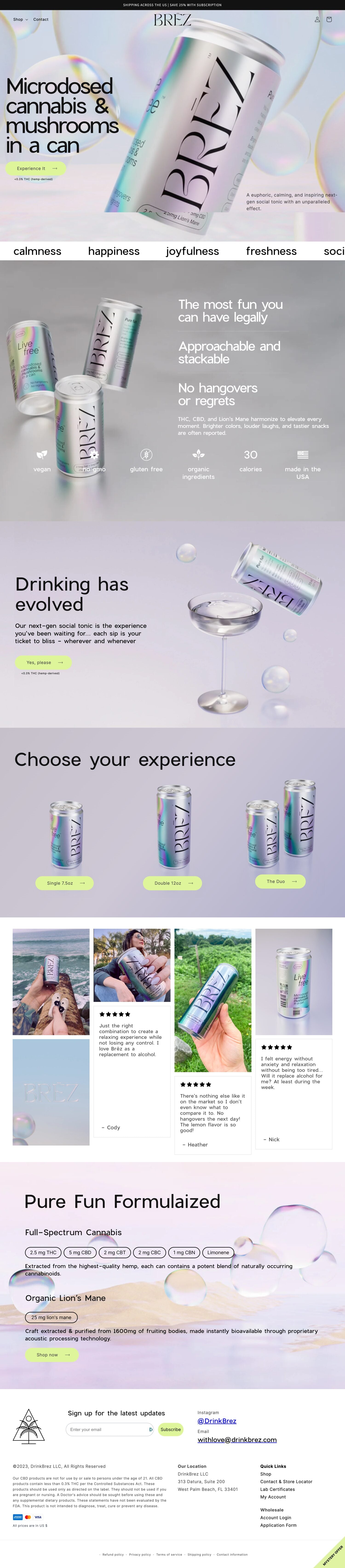 Shopify Website Design Inspiration - Brez