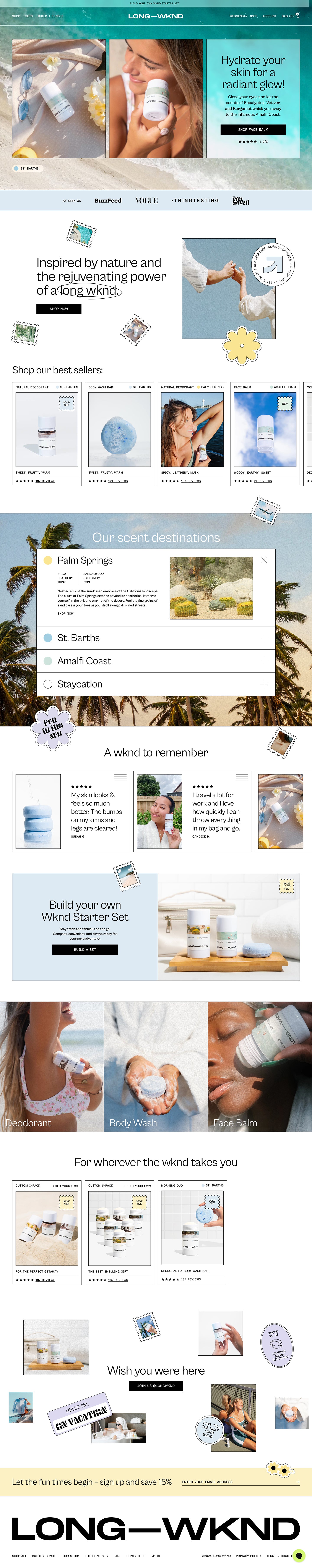 Shopify Website Design Inspiration - Long Wknd