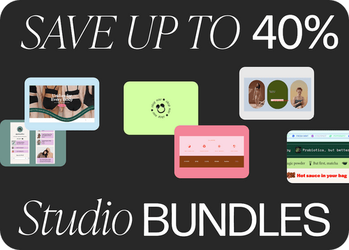 Save up to 40% Studio bundles