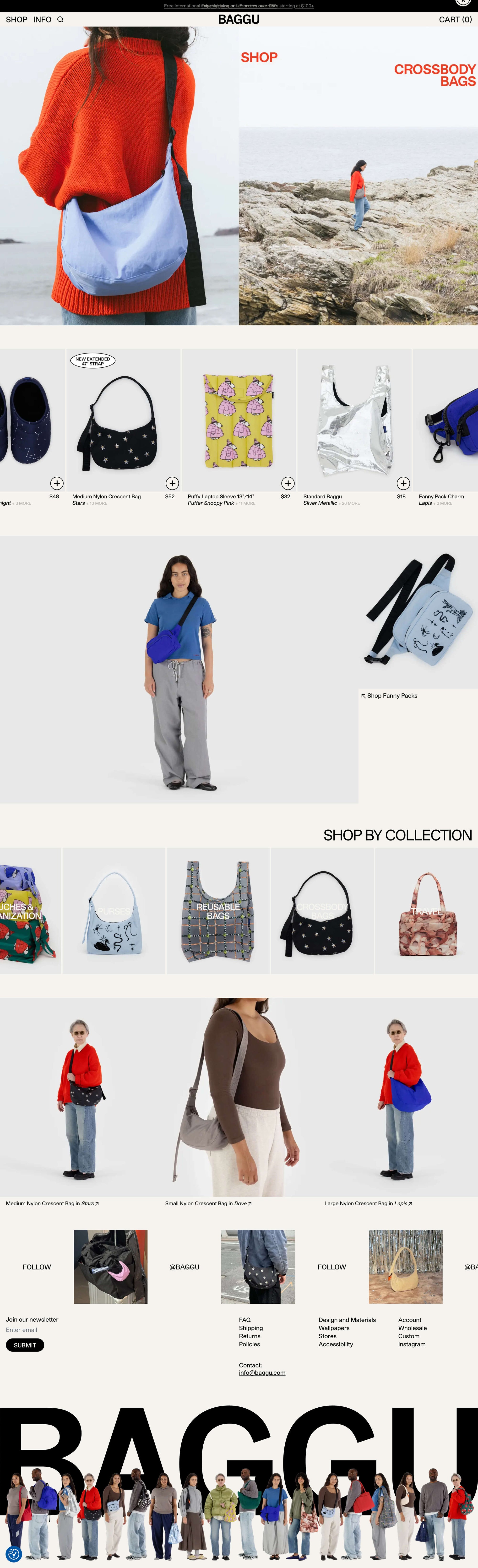 Shopify Website Design Inspiration - Baggu