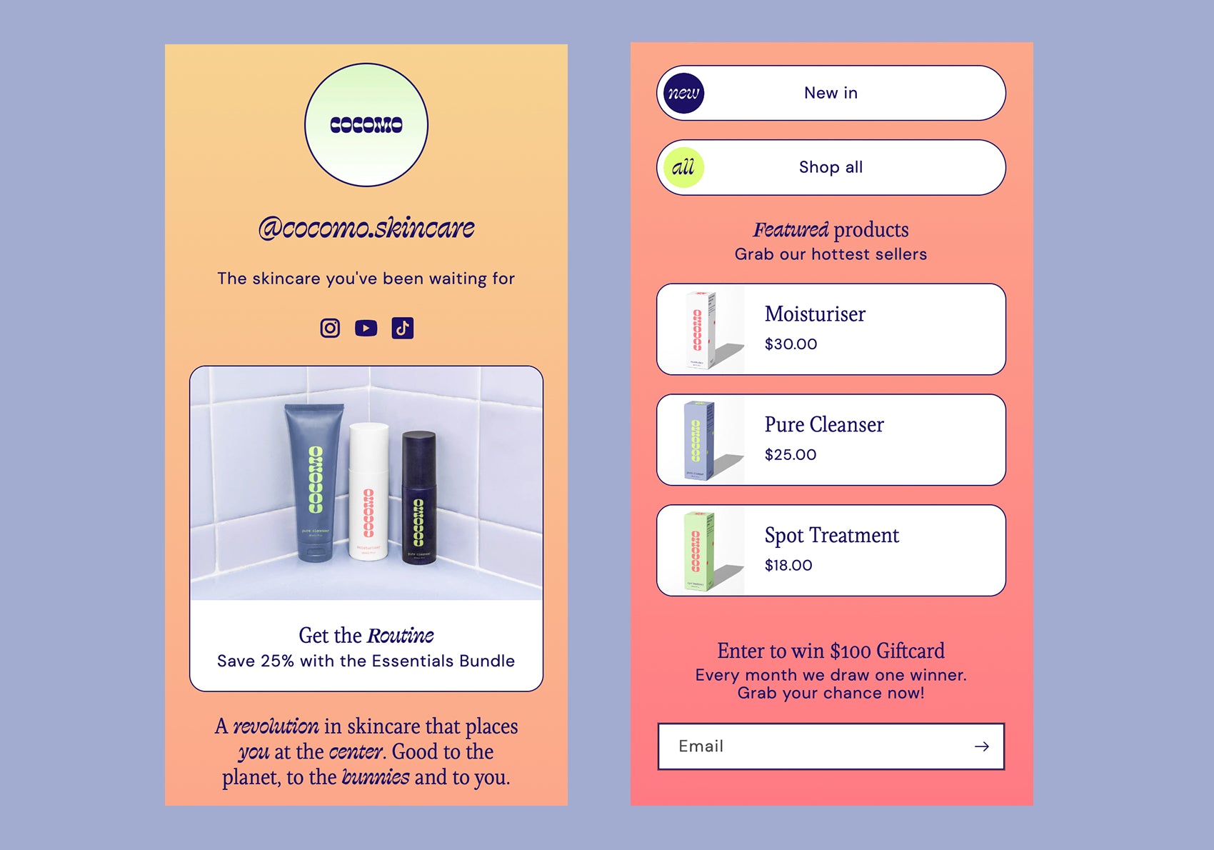 Pre-built Shopify Section Template: Links Page for Social Media - Luna Templates